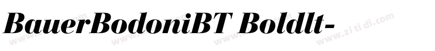BauerBodoniBT Boldlt字体转换